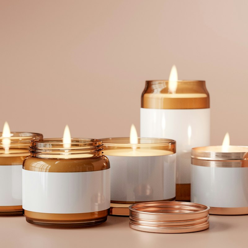 Vanilla Copper Candle Set
